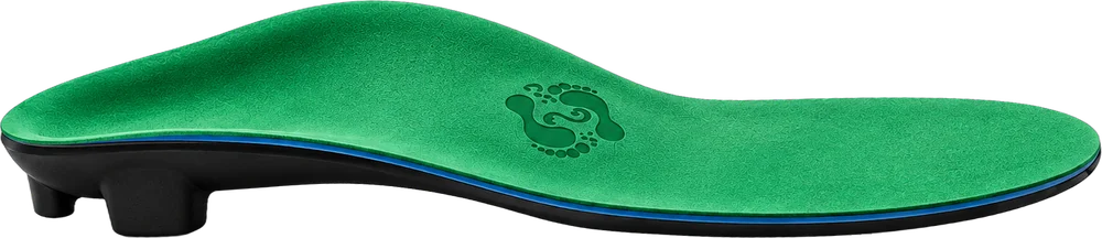 Green MotionForm3D golf orthotic, side view