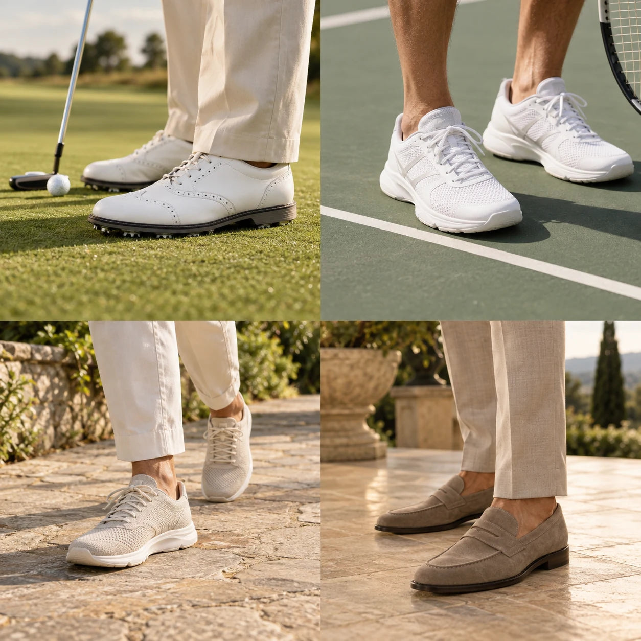 Golf, court, lifestyle and dress footwear